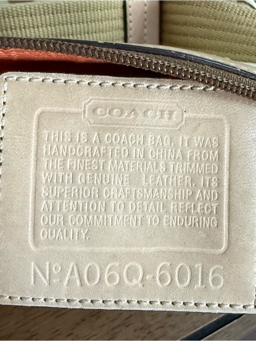 Authentic Coach Signature Canvas Crossbody Bag in Khaki/Tan - Picture 10 of 12